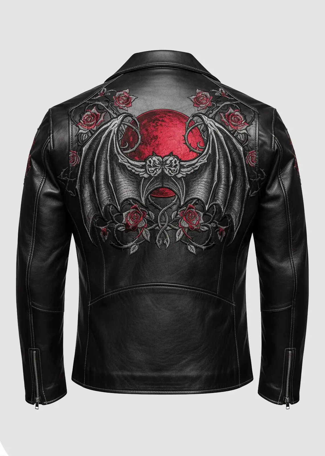 Gothic Bat Wings Leather Jacket