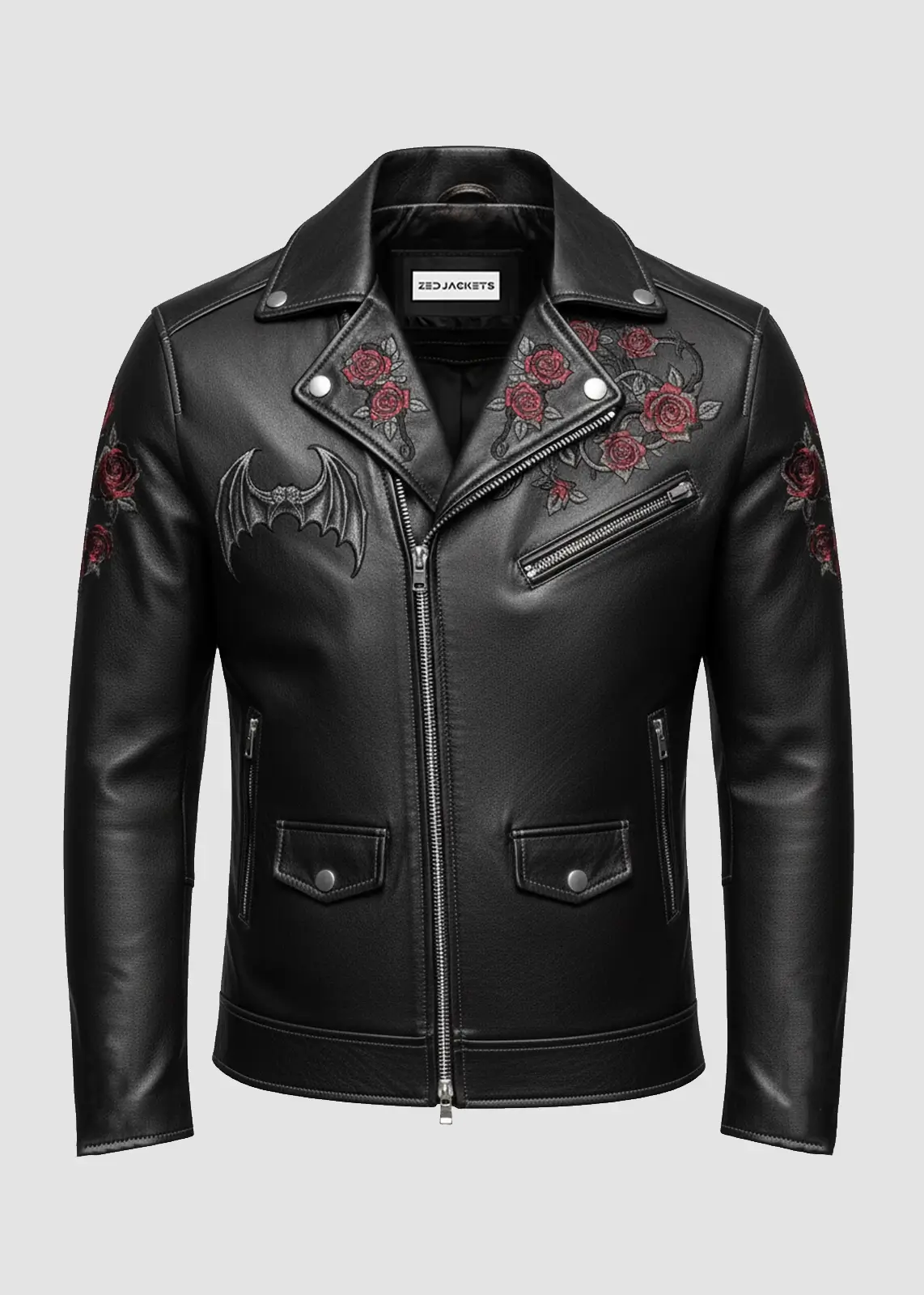 Gothic Bat Wings Leather Jacket