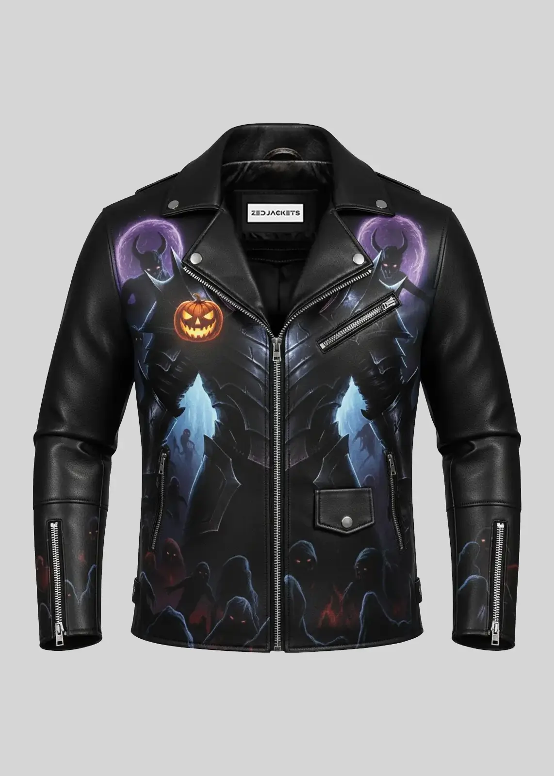 Pumpkin Warlord of Shadows Leather Jacket