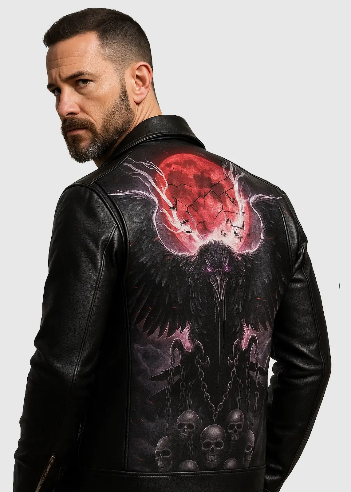 Raven of the Abyss Leather Jacket