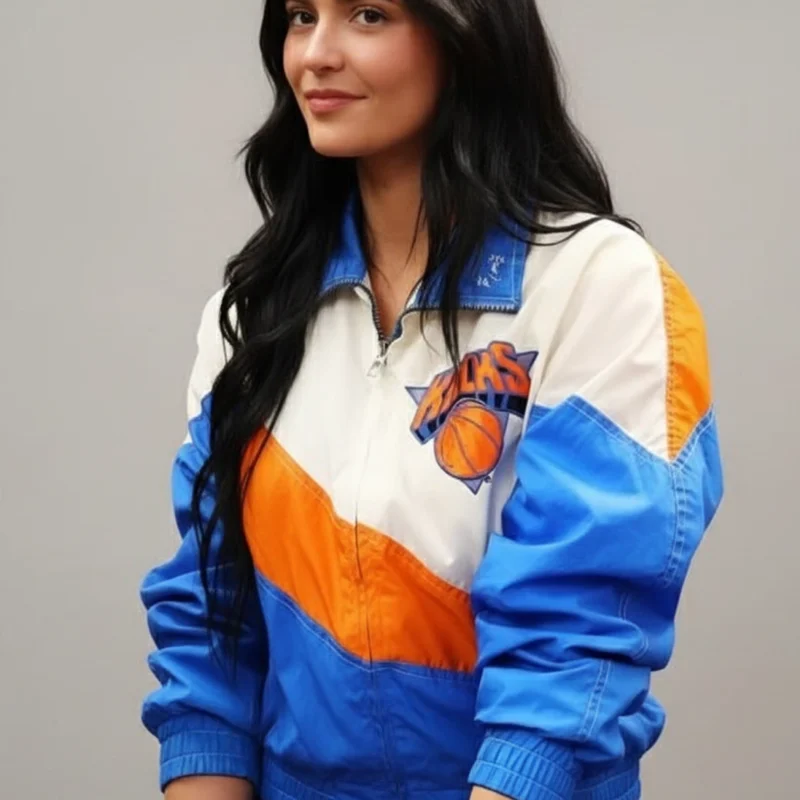 Kylie Jenner Knicks Game Vintage Jacket featured image