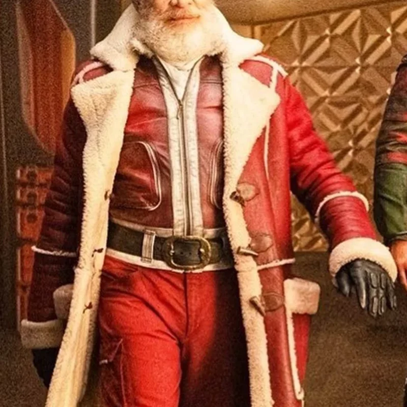 Santa Claus Red One Leather Coat featured image