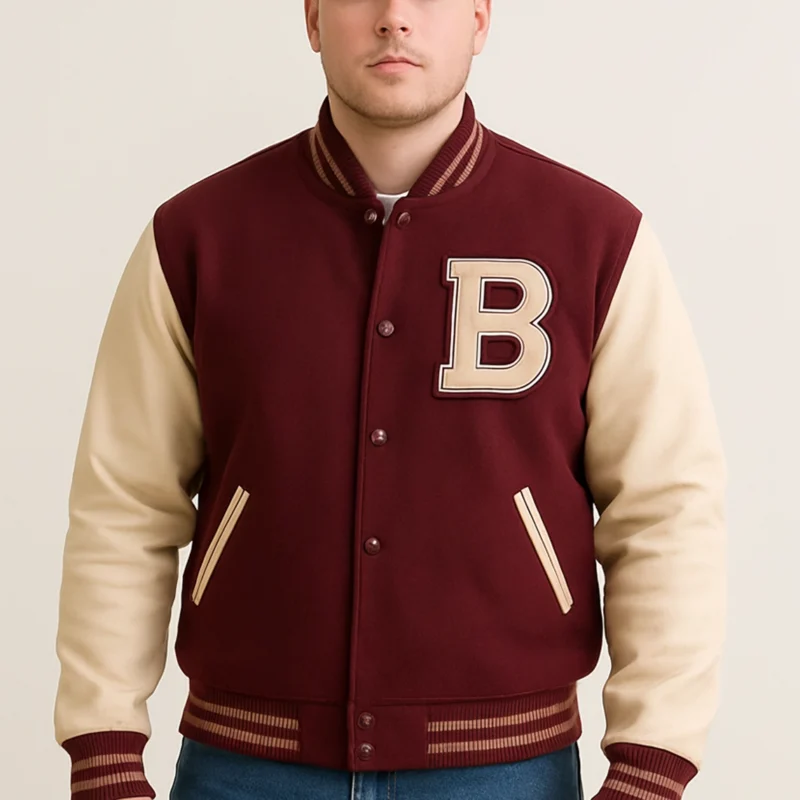 Hotline Miami Neon Brown Varsity Jacket