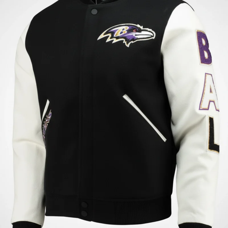 baltimore-ravens-logo-black-and-white-starter-varsity-jacket