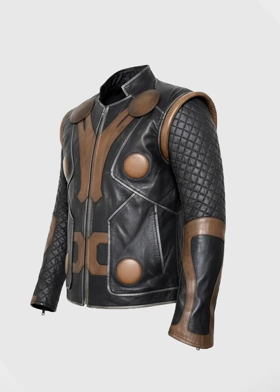 Thor Quilted Viking Leather Jacket