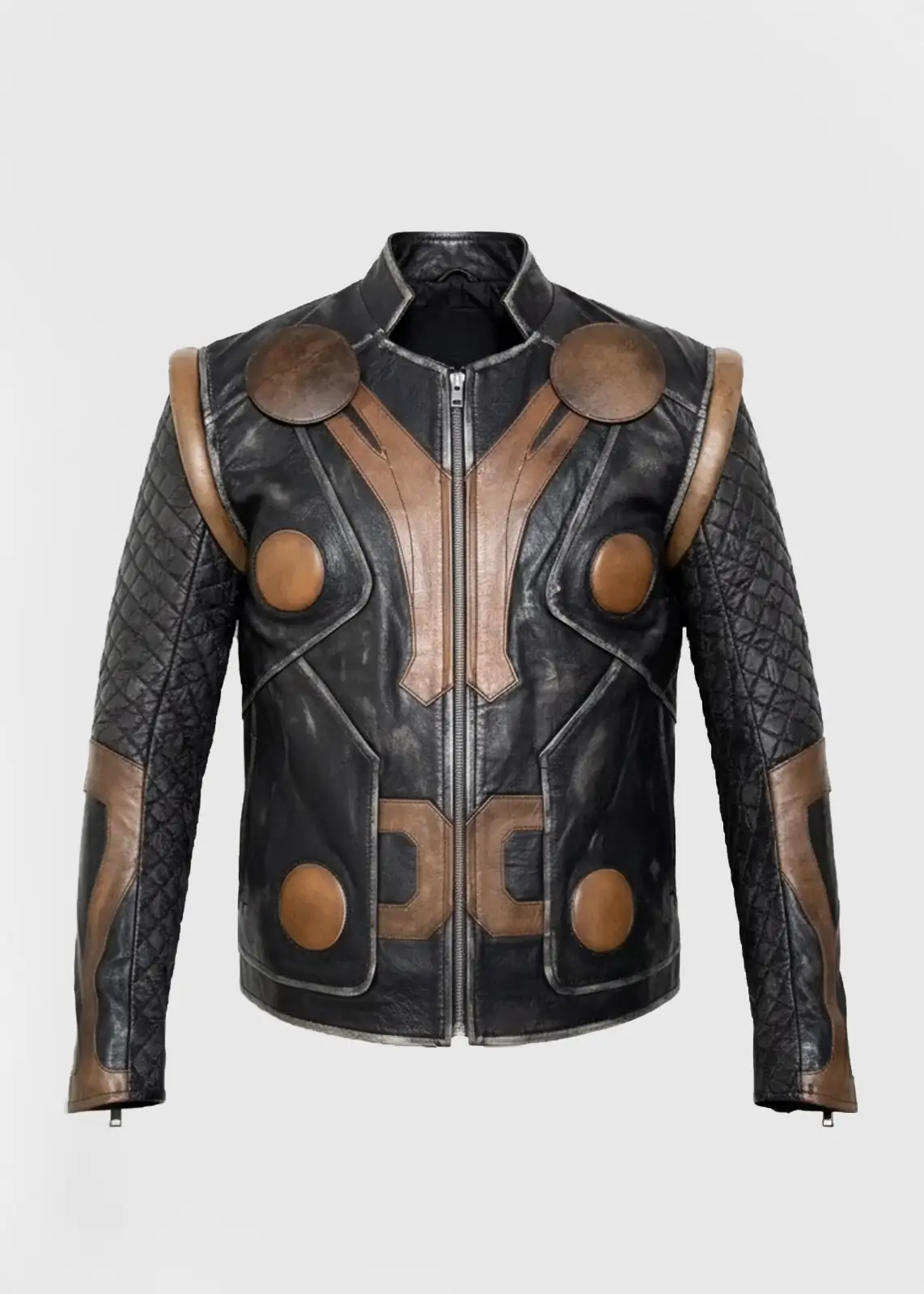 Thor Quilted Viking Leather Jacket