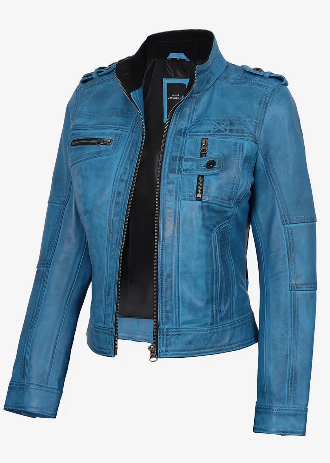 womens-blue-biker-leather-jacket