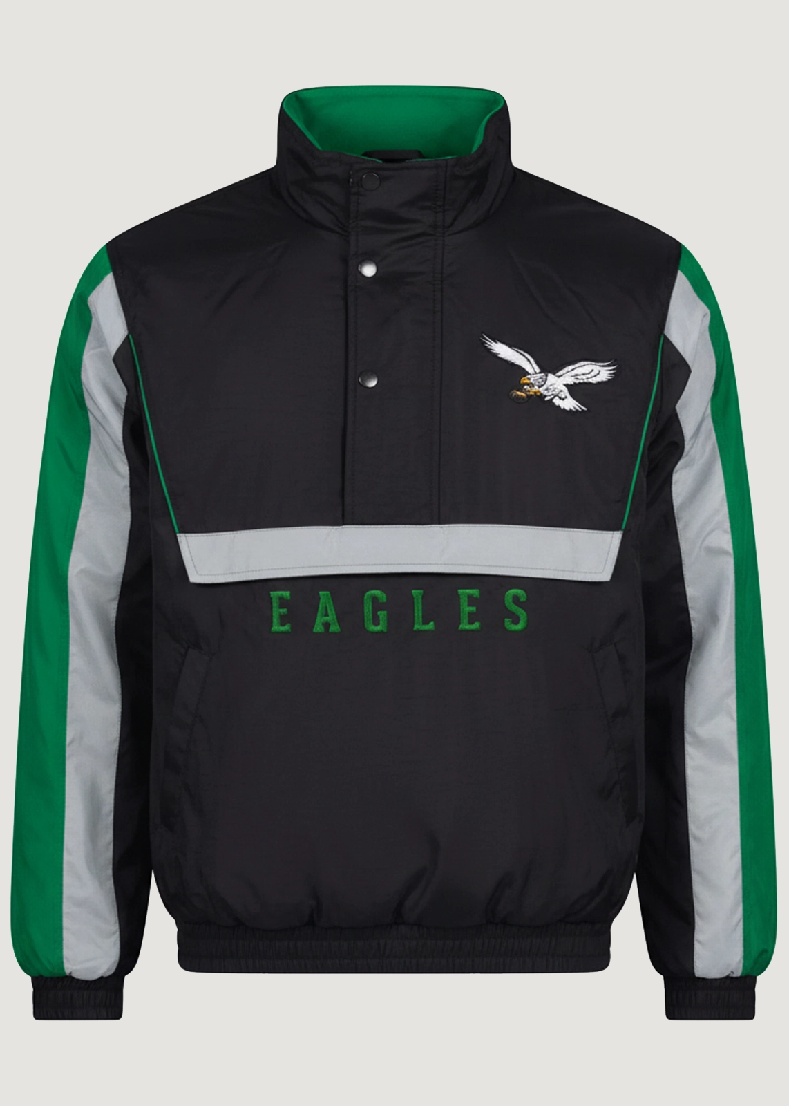Black Philadelphia Eagles Half-Zip Jacket