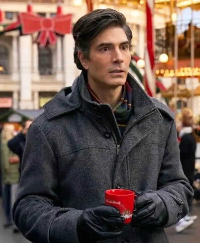 Brandon Routh A Keller Christmas Vacation Wool Coat