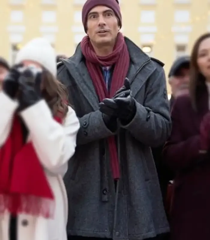 Brandon Routh A Keller Christmas Vacation Wool Coat
