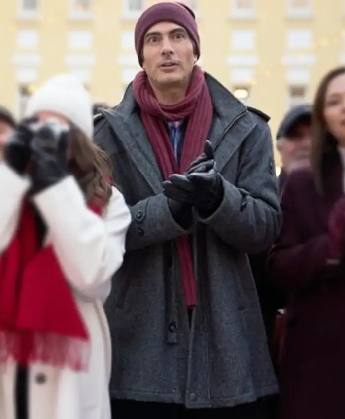 Brandon Routh A Keller Christmas Vacation Wool Coat