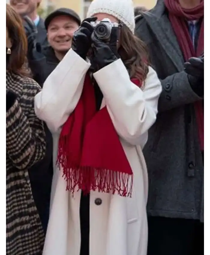 Eden Sher White Coat from A Keller Christmas Vacation