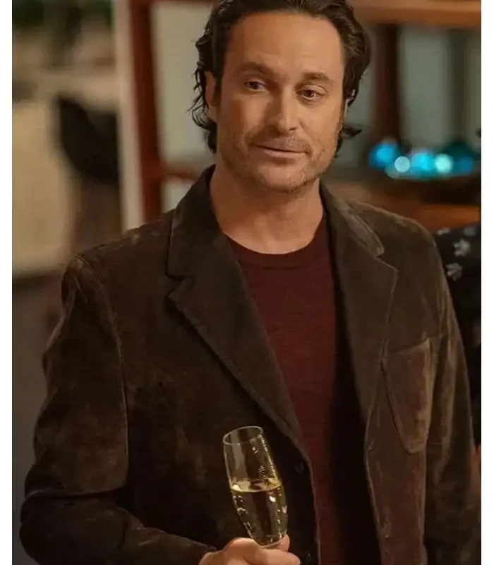 Oliver Hudson Brown Blazer A Merry Little Ex-Mas