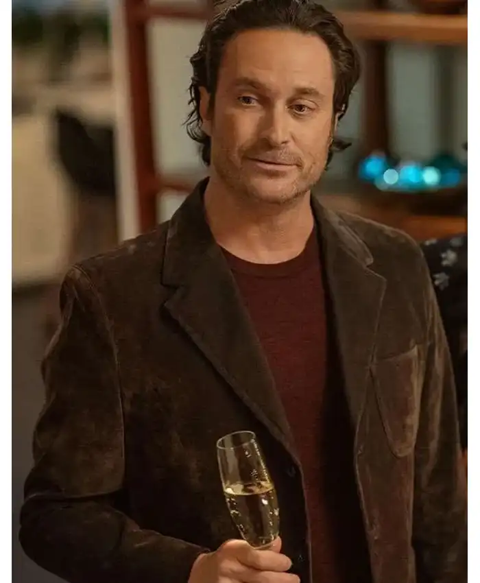 Oliver Hudson Brown Blazer A Merry Little Ex-Mas