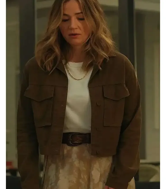 Lia Irvine All Her Fault Brown Jacket