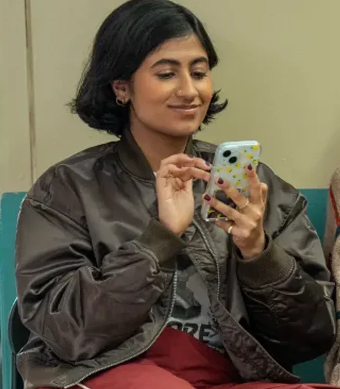Adults Amita Rao Brown Bomber Jacket