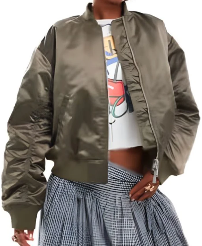 Adults Amita Rao Brown Bomber Jacket