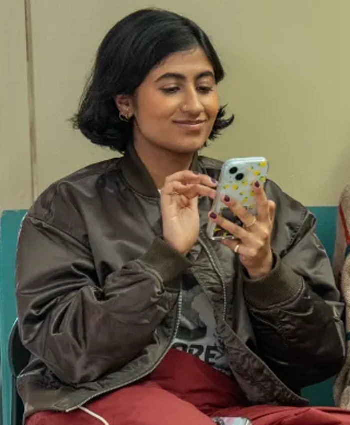 Adults Amita Rao Brown Bomber Jacket