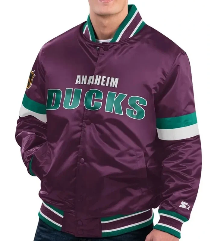 Purple Anaheim Ducks Home Game Jacket