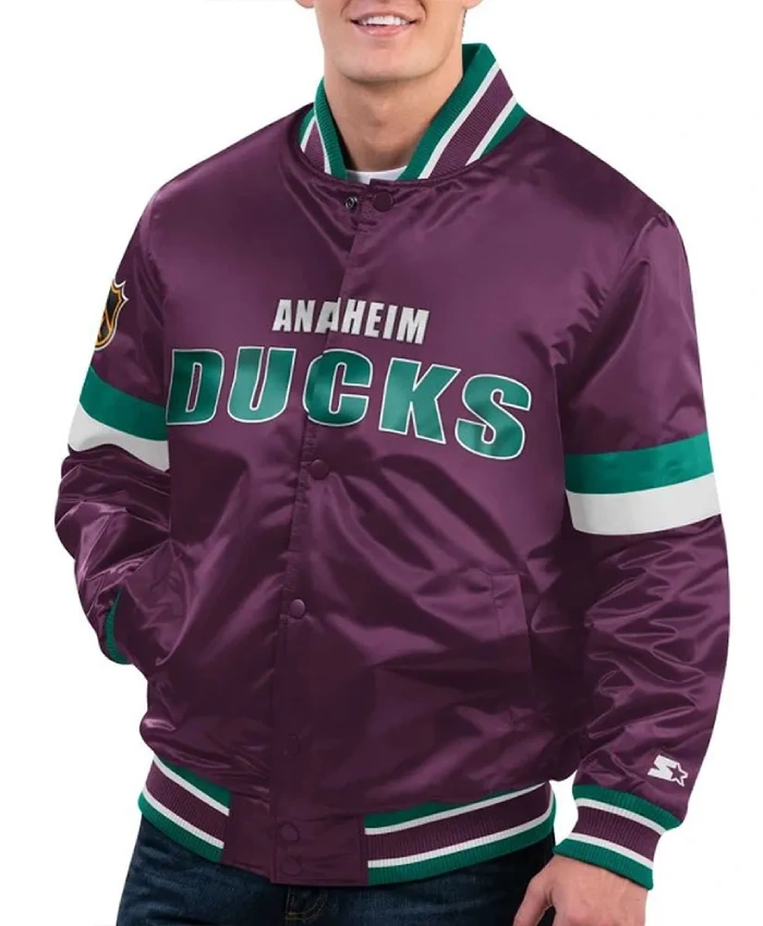 Purple Anaheim Ducks Home Game Jacket