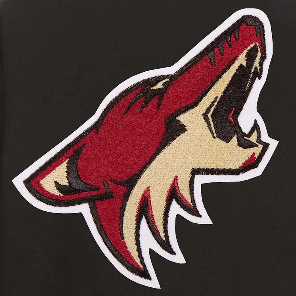 Arizona Coyotes Poly-Twill Black Front-Hit Jacket