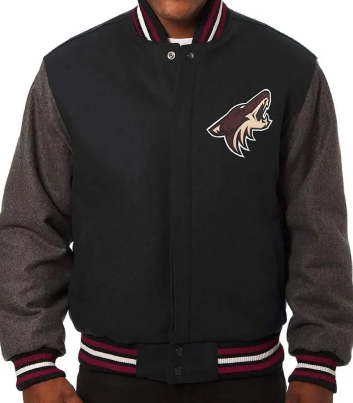 Arizona Coyotes Two Tone Varsity Wool Jacket
