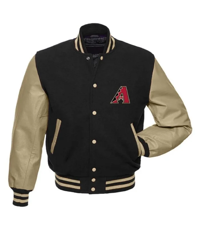 Arizona Diamondbacks Black Varsity Leather/Wool Jacket