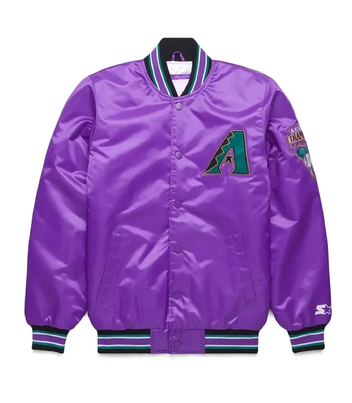 Arizona Diamondbacks Purple Satin Classic Jacket