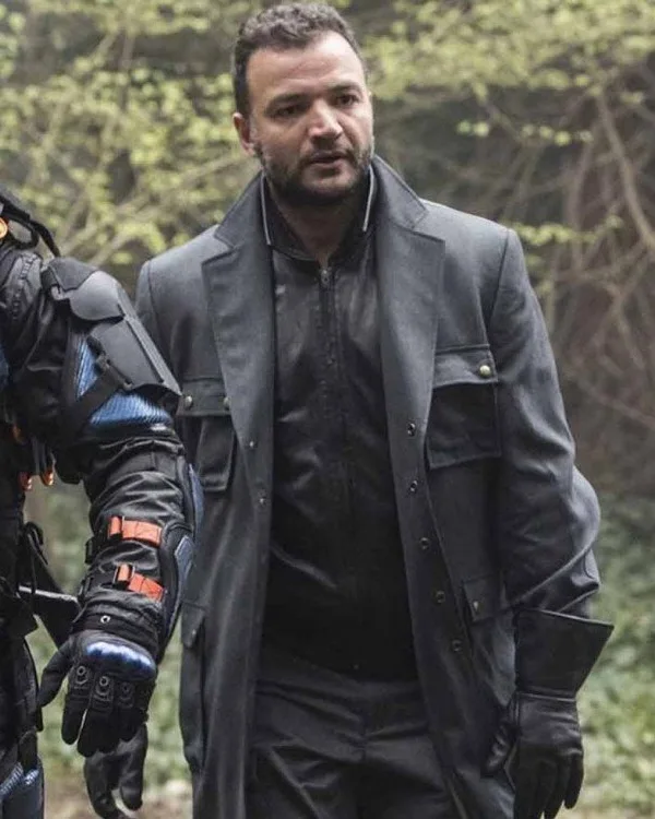 Arrow Black Digger Harkness Leather Coat