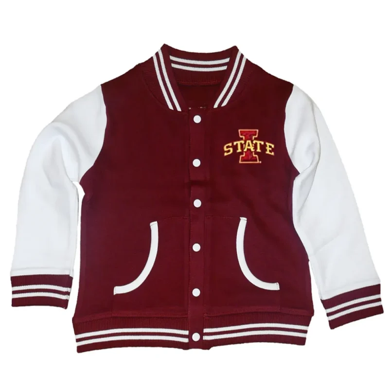 Iowa State Cyclones Red and White Varsity Jacket
