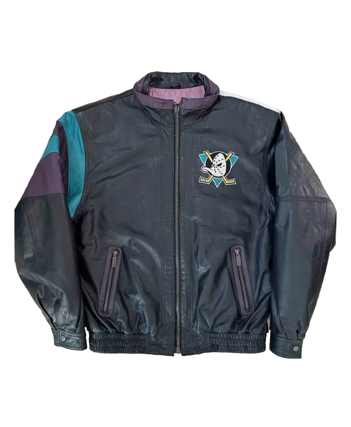 Anaheim Ducks Multi-Color Leather Jacket