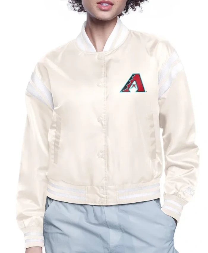 Arizona Diamondbacks Printed Logo Varsity Satin Jacket