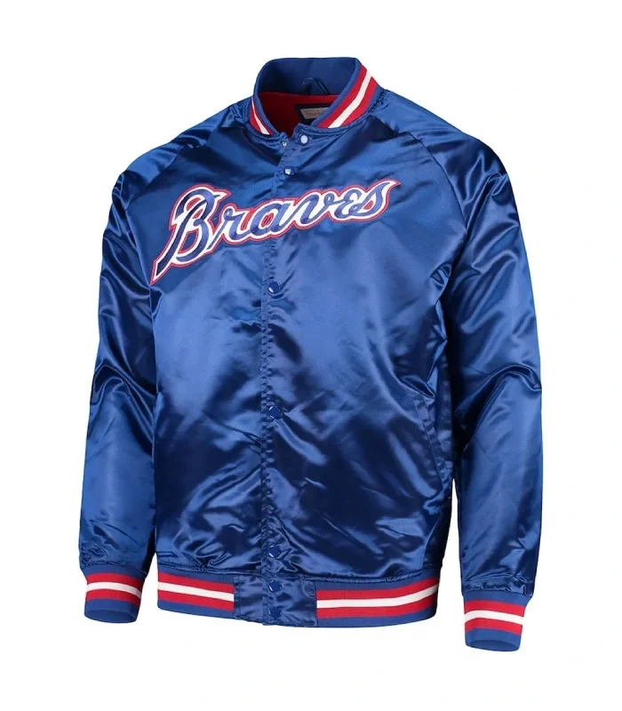 Atlanta Braves Royal Lightweight Satin Jacket
