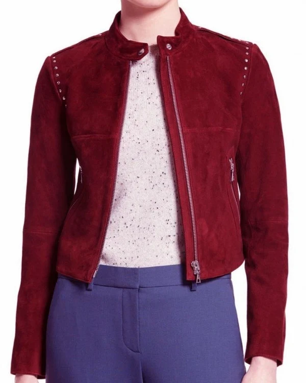 Arrow Willa Holland Red Suede Jacket