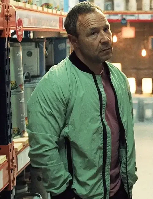 Adolescence S01 Green Jacket by Stephen Graham