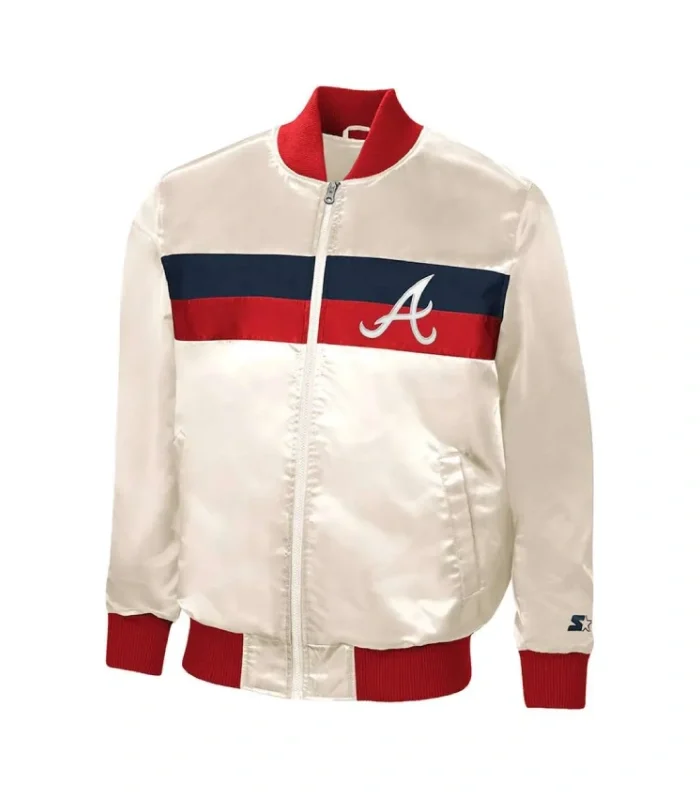 Atlanta Braves The Ambassador Home Cream Satin Jacket